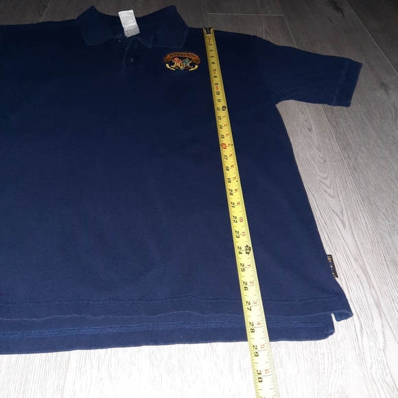 Harry Potter Hogwarts Navy Polo Shirt Vintage Warner Brothers Studio - Picture 9 of 12